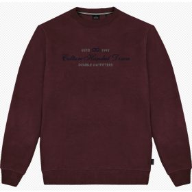   Double nagyméretű bebújós, mintás pulóver - bordó - 8XL
