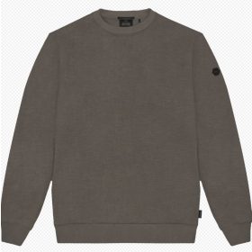 Double bebújos nagyméretű pamut pulóver - barna - 8XL
