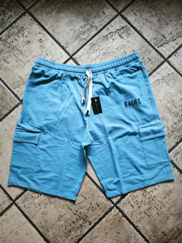 Ultimate Pamut bermuda - acélkék - 3XL